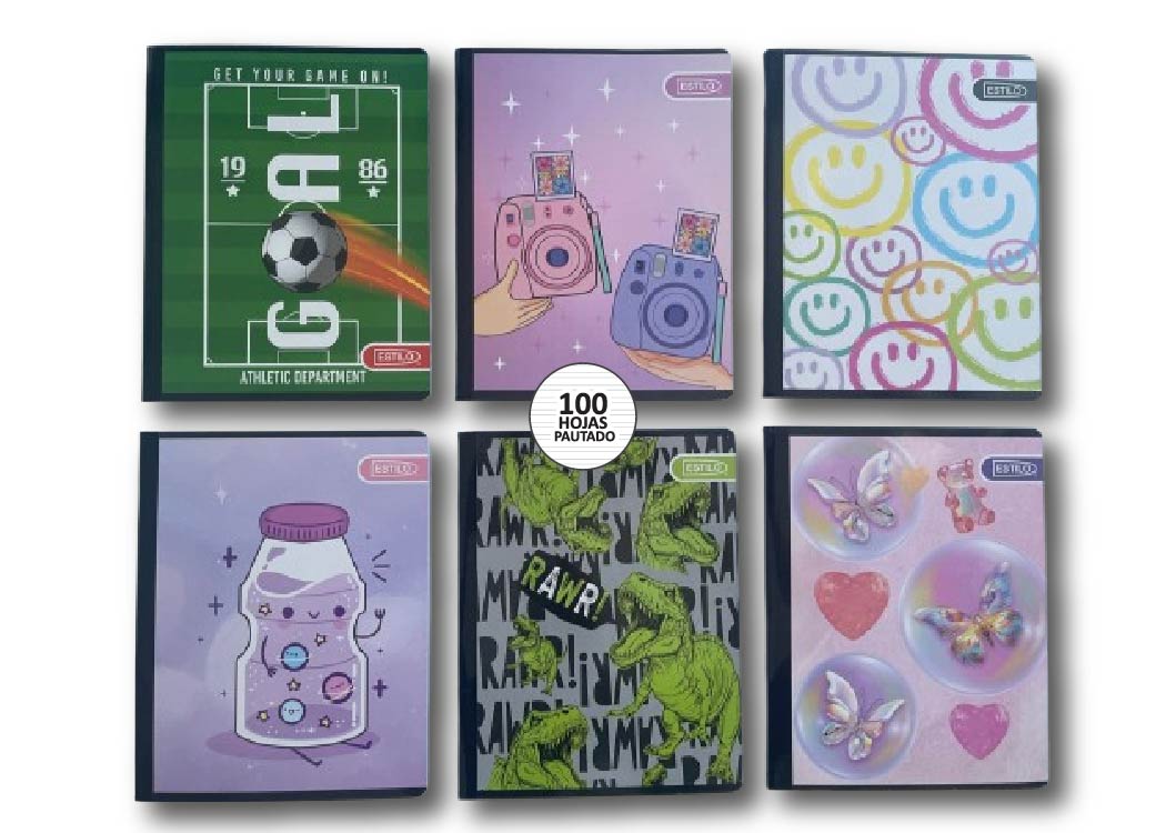 CUAD COS GDE 100H 18X24CM PAUTADO ECONOMICO